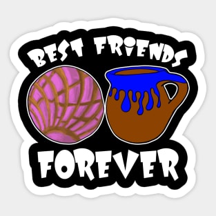 Concha Y Coffee Best Friends Forever Sticker